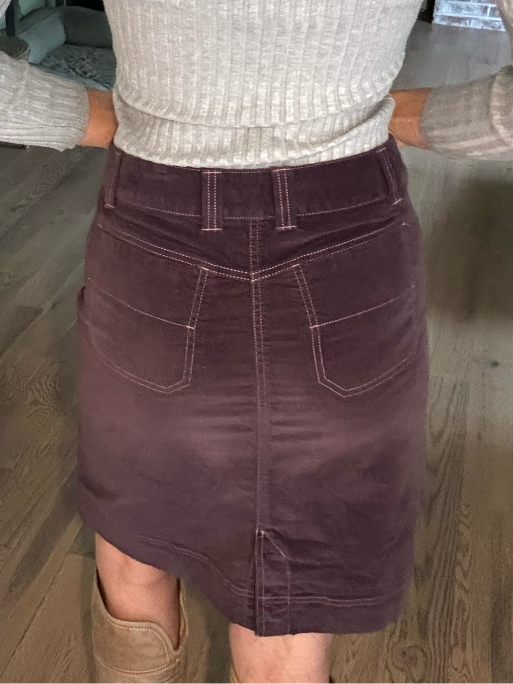 Athleta Plum Corduroy Mini Skirt